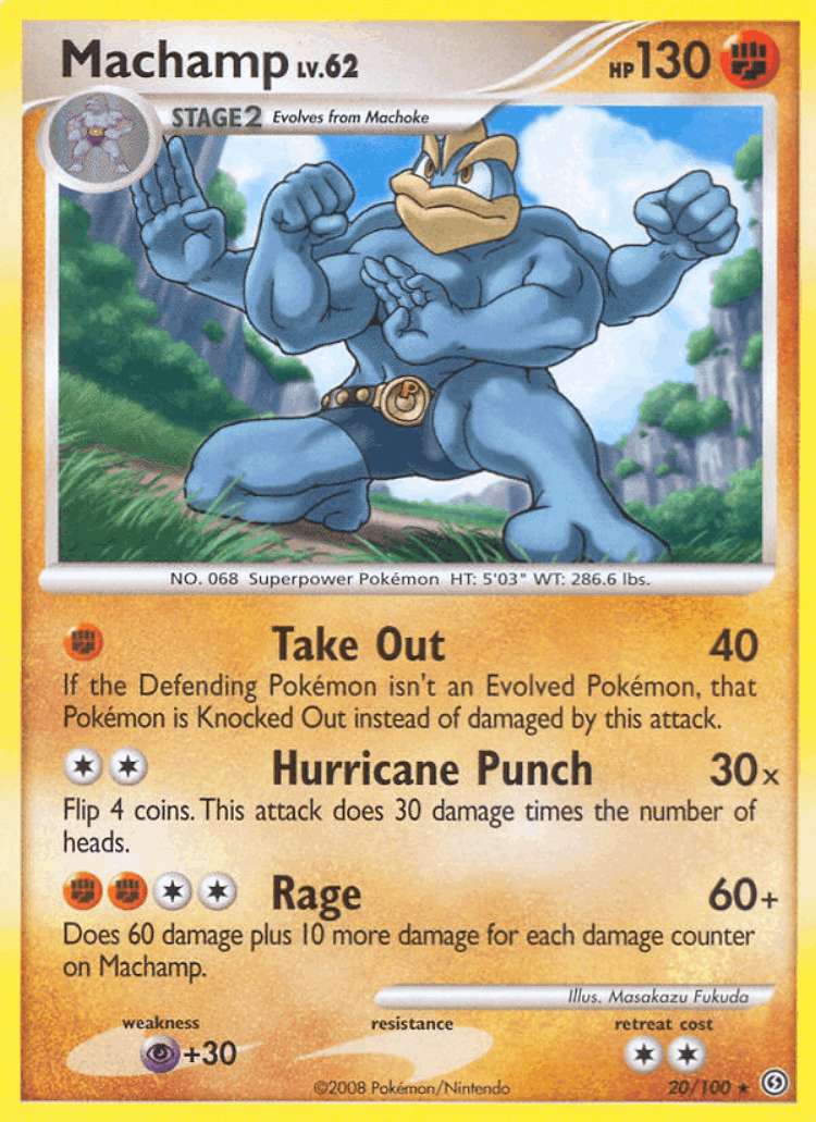 Machamp #20 from Stormfront - Rare - Illustrated by Masakazu Fukuda