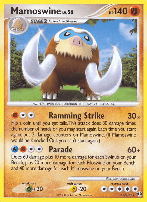 Mamoswine Pokémon TCG card art