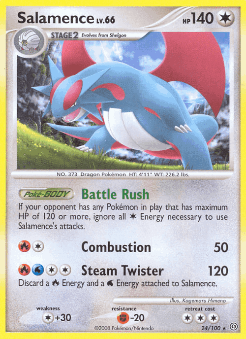 Salamence #24 from Stormfront - Rare - Illustrated by Kagemaru Himeno