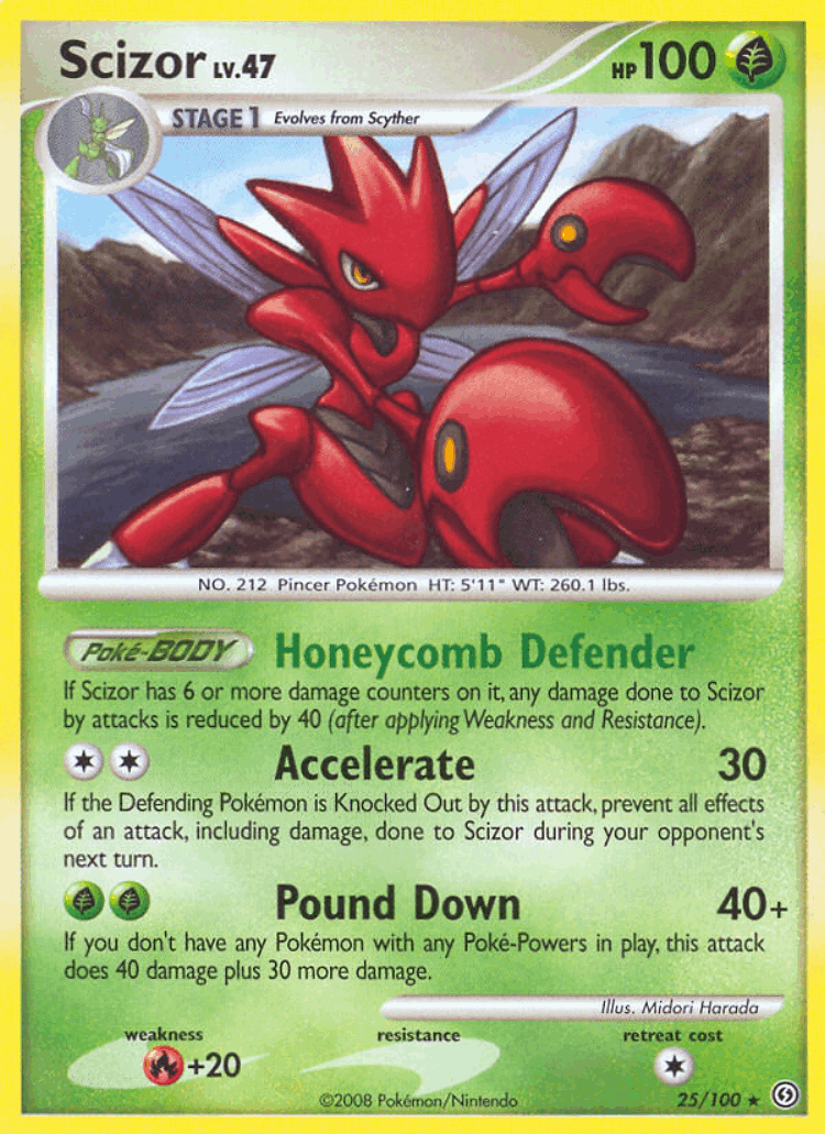 Scizor #25 from Stormfront - Rare - Illustrated by Midori Harada