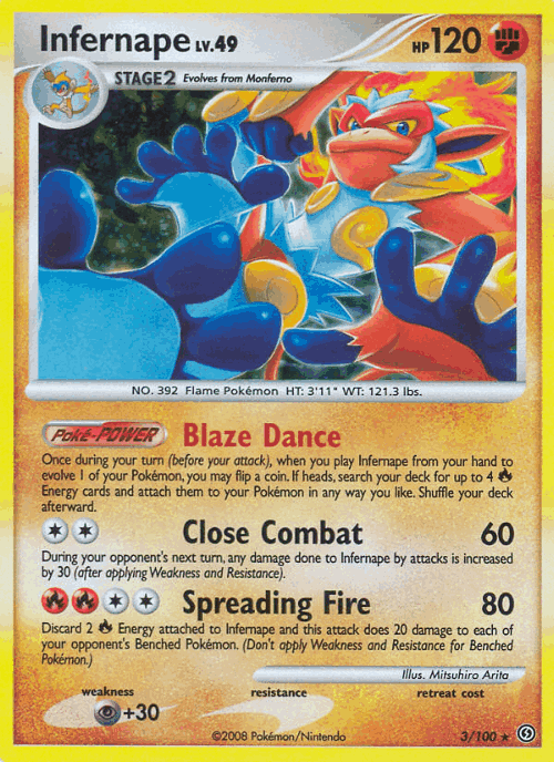Infernape Pokémon TCG card art
