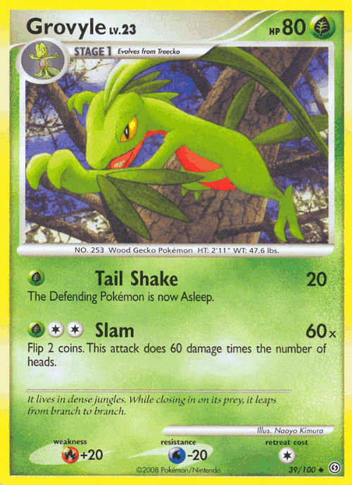Grovyle #39 from Stormfront - Uncommon - Illustrated by Naoyo Kimura