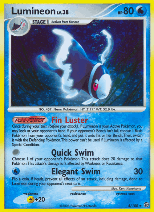 Lumineon Pokémon TCG card art