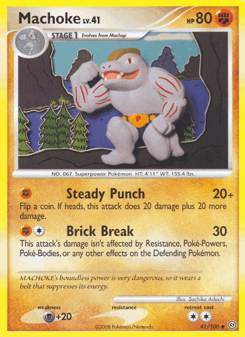 Machoke #41 from Stormfront - Uncommon - Illustrated by Sachiko Adachi
