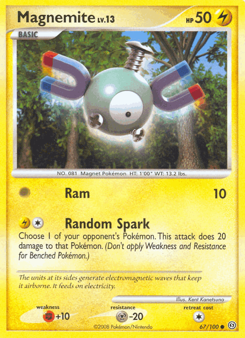 Magnemite #67 from Stormfront - Common - Illustrated by Kent Kanetsuna