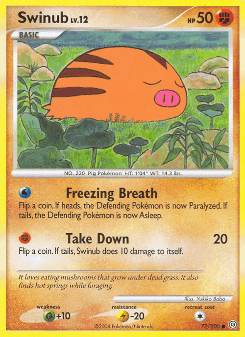 Swinub #77 from Stormfront - Common - Illustrated by Yukiko Baba
