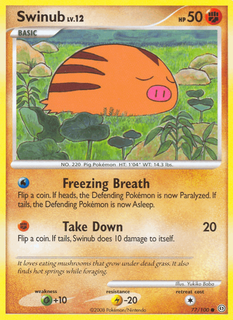 Swinub #77 from Stormfront - Common - Illustrated by Yukiko Baba