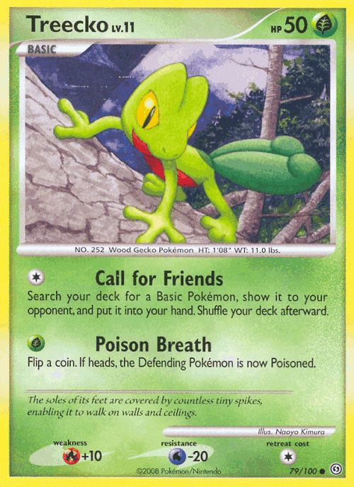 Treecko #79 from Stormfront - Common - Illustrated by Naoyo Kimura