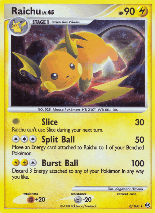 Raichu Pokémon TCG card art