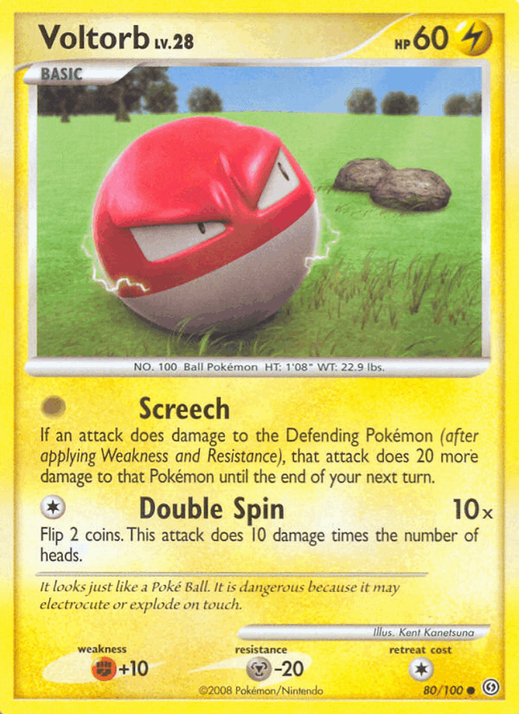 Voltorb #80 from Stormfront - Common - Illustrated by Kent Kanetsuna