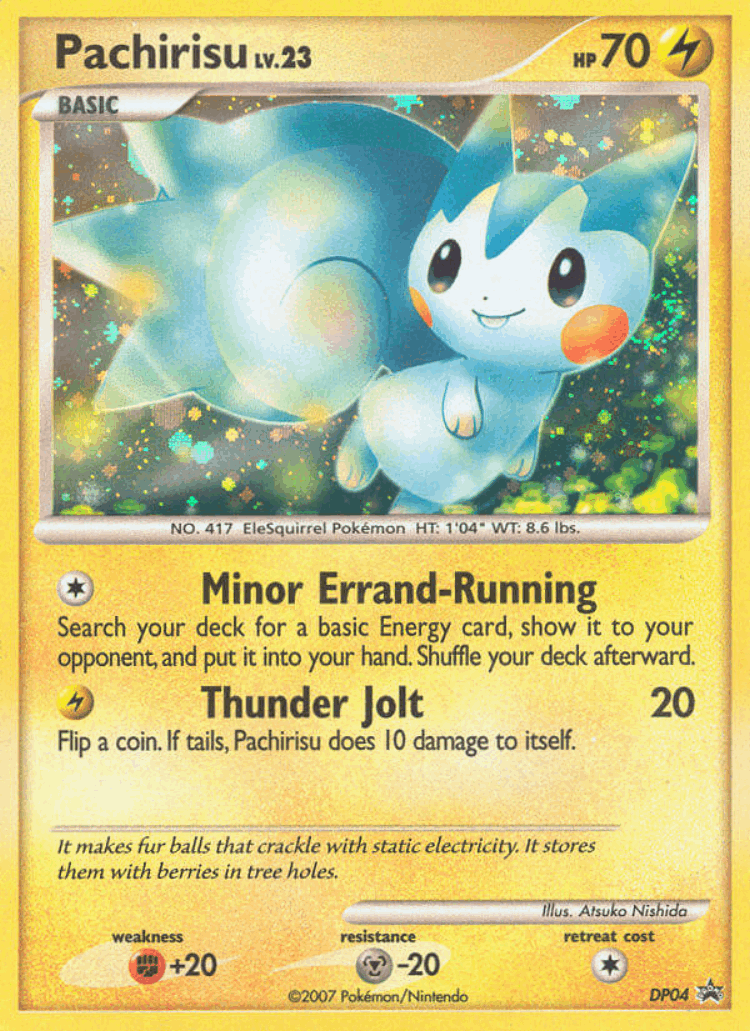 Pachirisu #4 from DP Black Star Promos - Promo - Illustrated by Atsuko Nishida