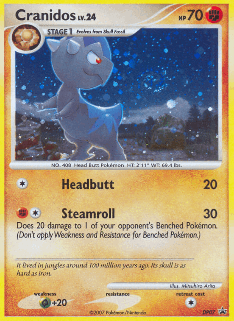 Cranidos #7 from DP Black Star Promos - Promo - Illustrated by Mitsuhiro Arita