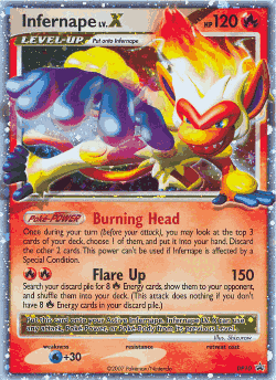 Infernape LV.X Pokémon TCG card art