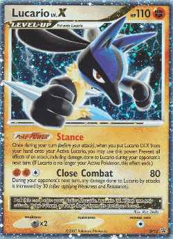 Lucario LV.X Pokémon TCG card art