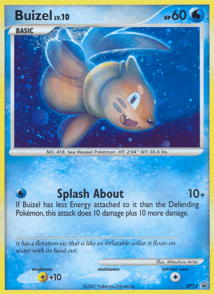 Buizel #13 from DP Black Star Promos - Promo - Illustrated by Mitsuhiro Arita