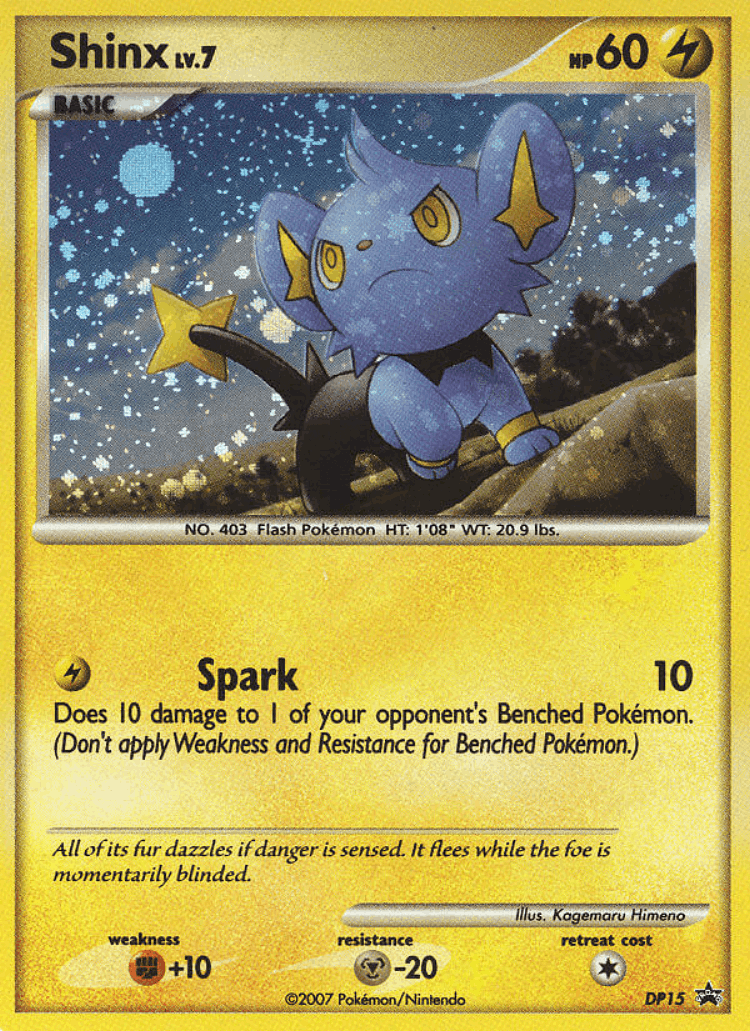 Shinx #15 from DP Black Star Promos - Promo - Illustrated by Kagemaru Himeno