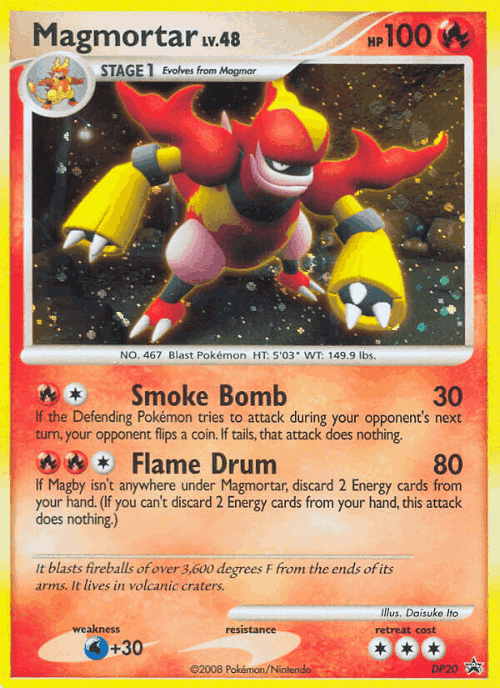 Magmortar Pokémon TCG card art