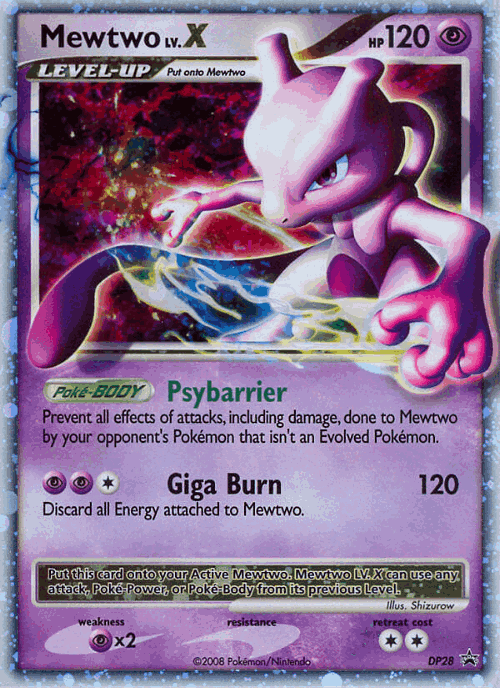 Mewtwo LV.X 28, DP Black Star Promos