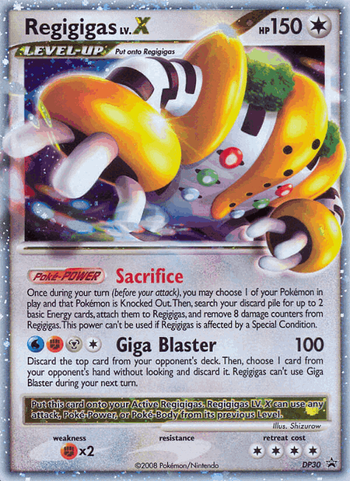 Regigigas LV.X 30, DP Black Star Promos