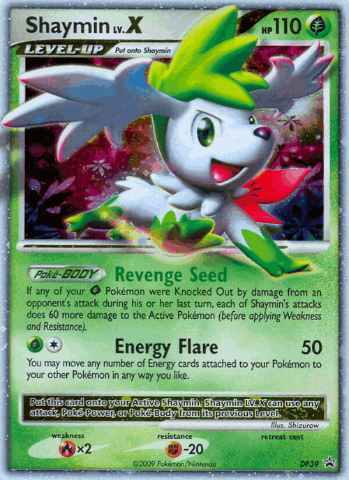 Shaymin LV.X 39, DP Black Star Promos