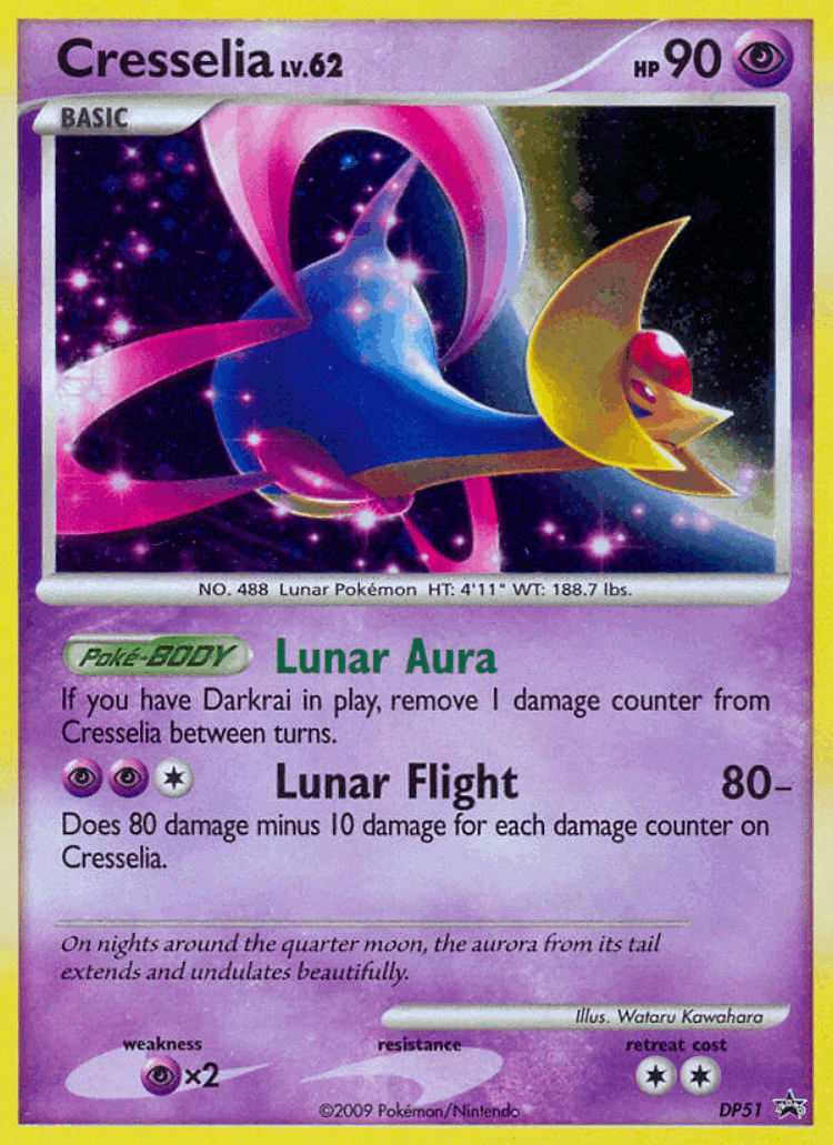 Cresselia #51 from DP Black Star Promos - Promo - Illustrated by Wataru Kawahara