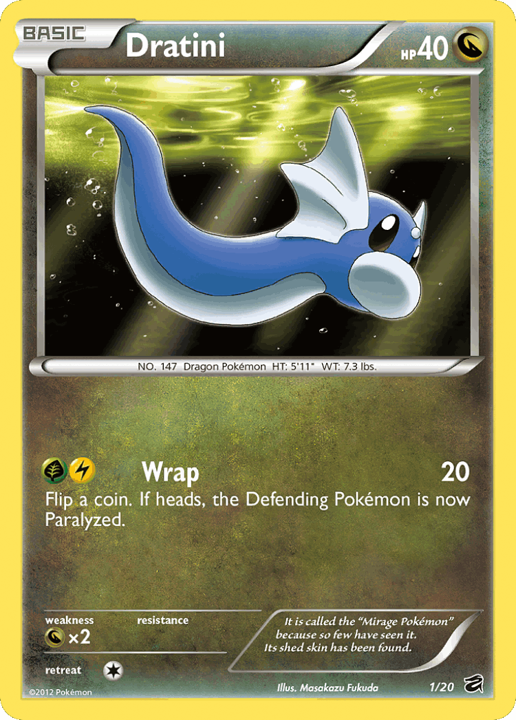 Dratini #1 from Dragon Vault - Rare Holo - Illustrated by Masakazu Fukuda