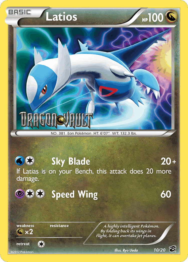 Latios #10 from Dragon Vault - Rare Holo - Illustrated by Ryo Ueda