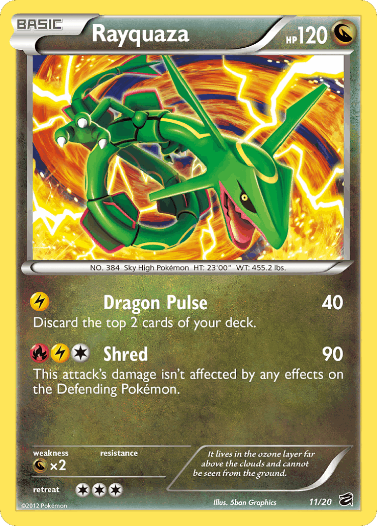 Rayquaza #11 from Dragon Vault - Rare Holo - Illustrated by 5ban Graphics