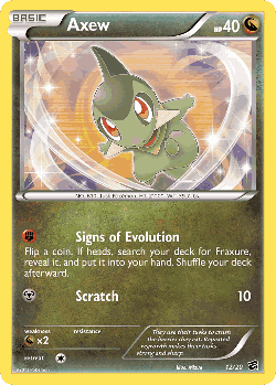 Axew Pokémon TCG card art