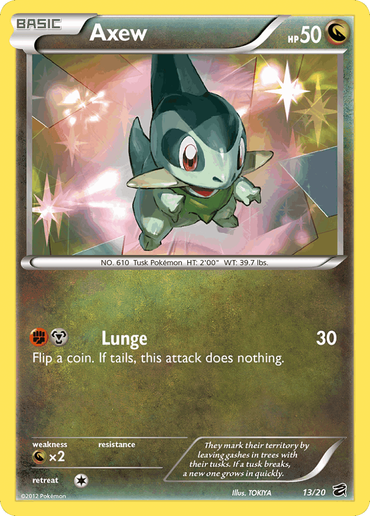 Axew #13 from Dragon Vault - Rare Holo - Illustrated by TOKIYA