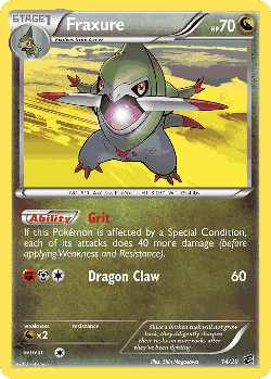 Fraxure Pokémon TCG card art