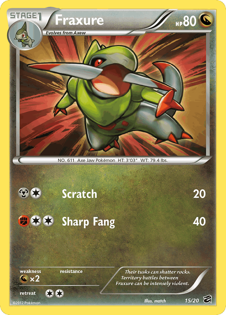 Fraxure #15 from Dragon Vault - Rare Holo - Illustrated by match