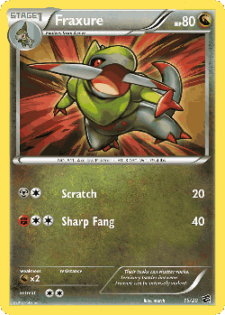 Fraxure Pokémon TCG card art