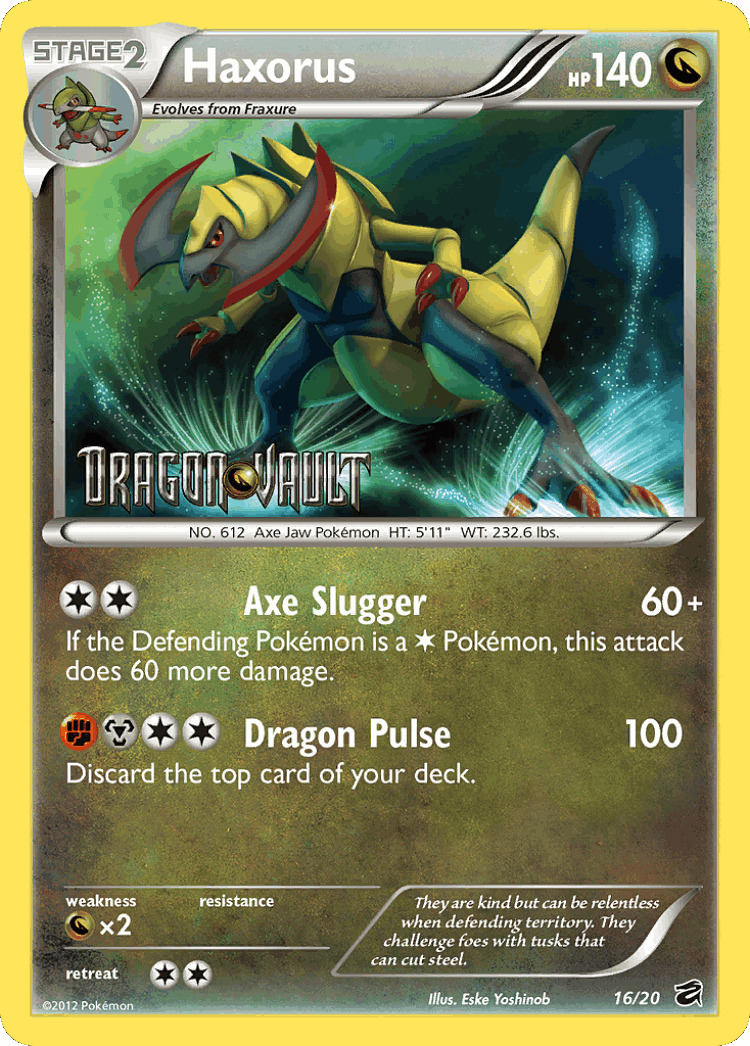 Haxorus #16 from Dragon Vault - Rare Holo - Illustrated by Eske Yoshinob