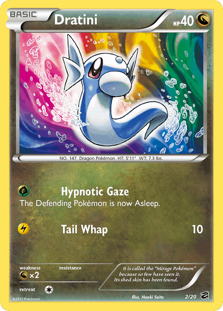 Dratini #2 from Dragon Vault - Rare Holo - Illustrated by Naoki Saito