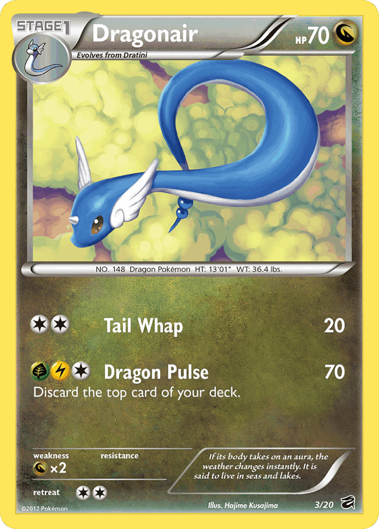 Dragonair #3 from Dragon Vault - Rare Holo - Illustrated by Hajime Kusajima