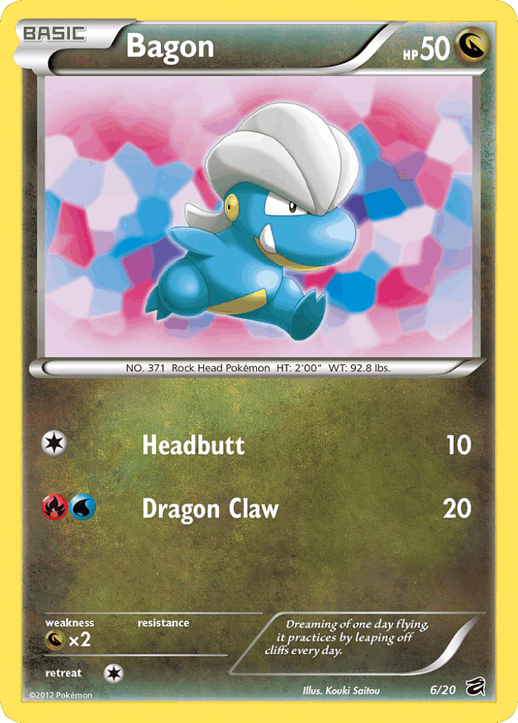Bagon #6 from Dragon Vault - Rare Holo - Illustrated by Kouki Saitou