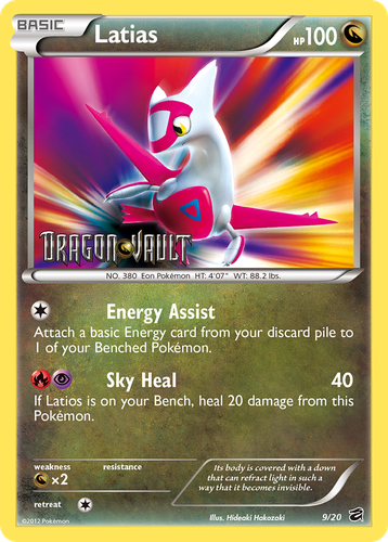 Latias #9 from Dragon Vault - Rare Holo - Illustrated by Hideaki Hakozaki