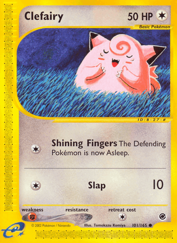 Clefairy #101 from Expedition Base Set - Common - Illustrated by Tomokazu Komiya