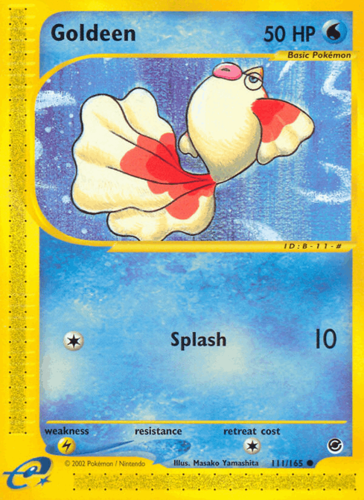 Goldeen #111 from Expedition Base Set - Common - Illustrated by Masako Yamashita