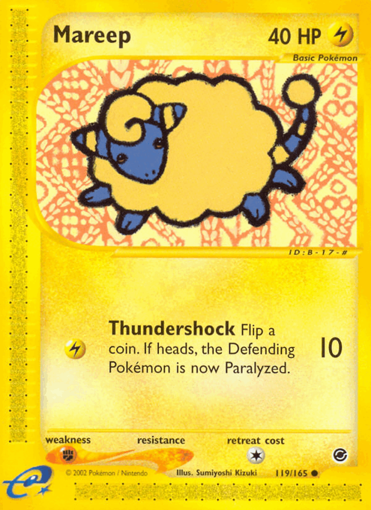 Mareep #119 from Expedition Base Set - Common - Illustrated by Sumiyoshi Kizuki