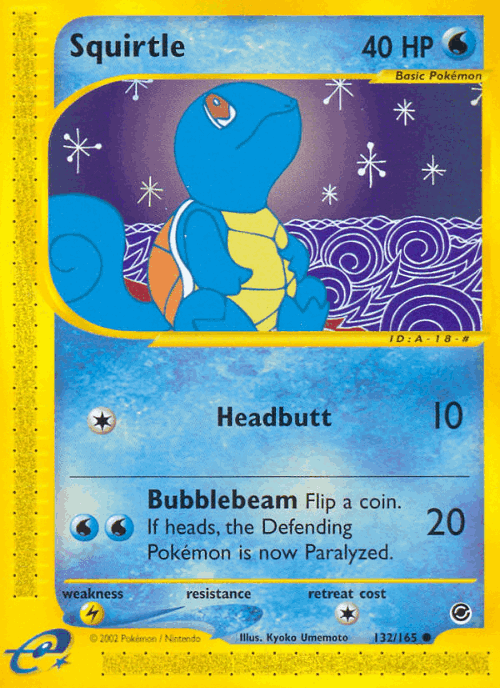 Squirtle 132, Expedition Base Set