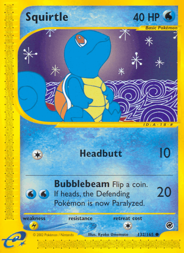 Squirtle #132 from Expedition Base Set - Common - Illustrated by Kyoko Umemoto