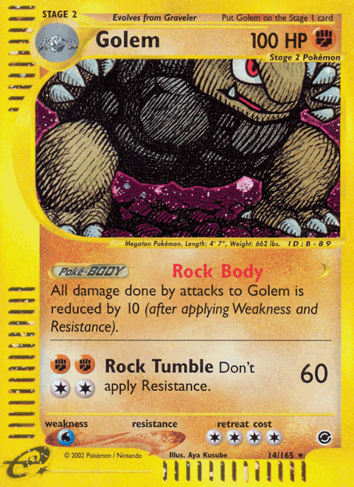 Golem #14 from Expedition Base Set - Rare Holo - Illustrated by Aya Kusube