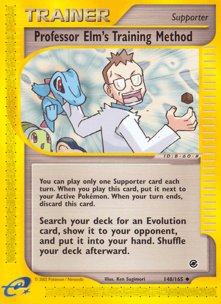 Professor Elm's Training Method #148 from Expedition Base Set - Uncommon - Illustrated by Ken Sugimori