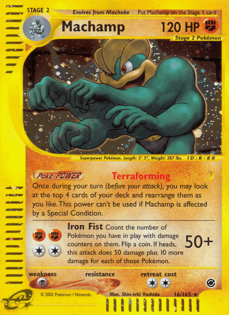 Machamp #16 from Expedition Base Set - Rare Holo - Illustrated by Shin-ichi Yoshida