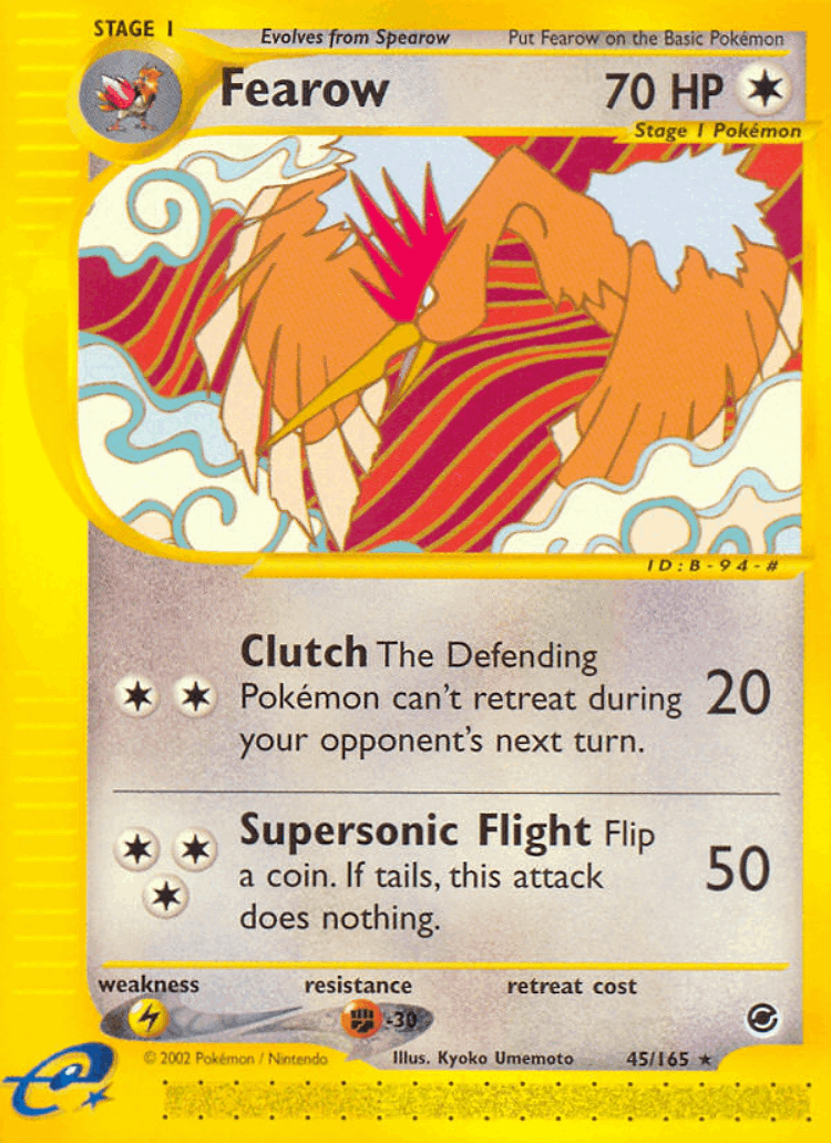 Fearow #45 from Expedition Base Set - Rare - Illustrated by Kyoko Umemoto
