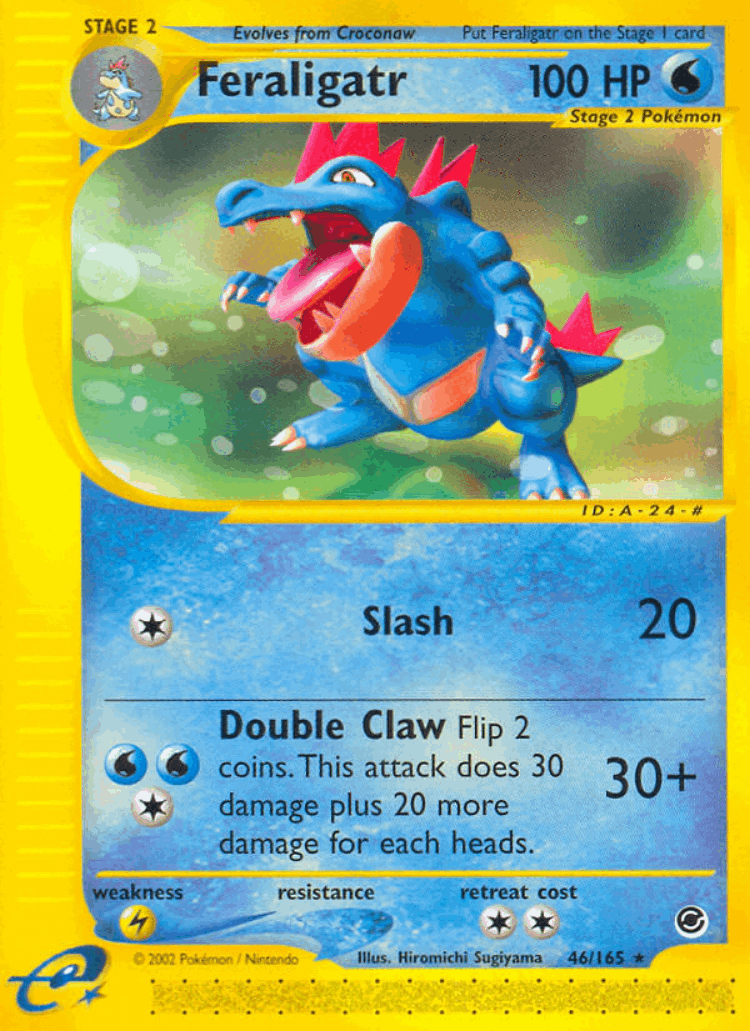 Feraligatr #46 from Expedition Base Set - Rare - Illustrated by Hiromichi Sugiyama
