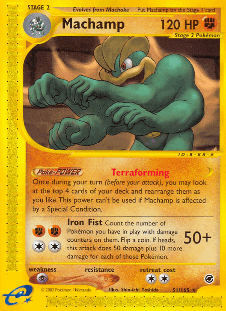 Machamp #51 from Expedition Base Set - Rare - Illustrated by Shin-ichi Yoshida