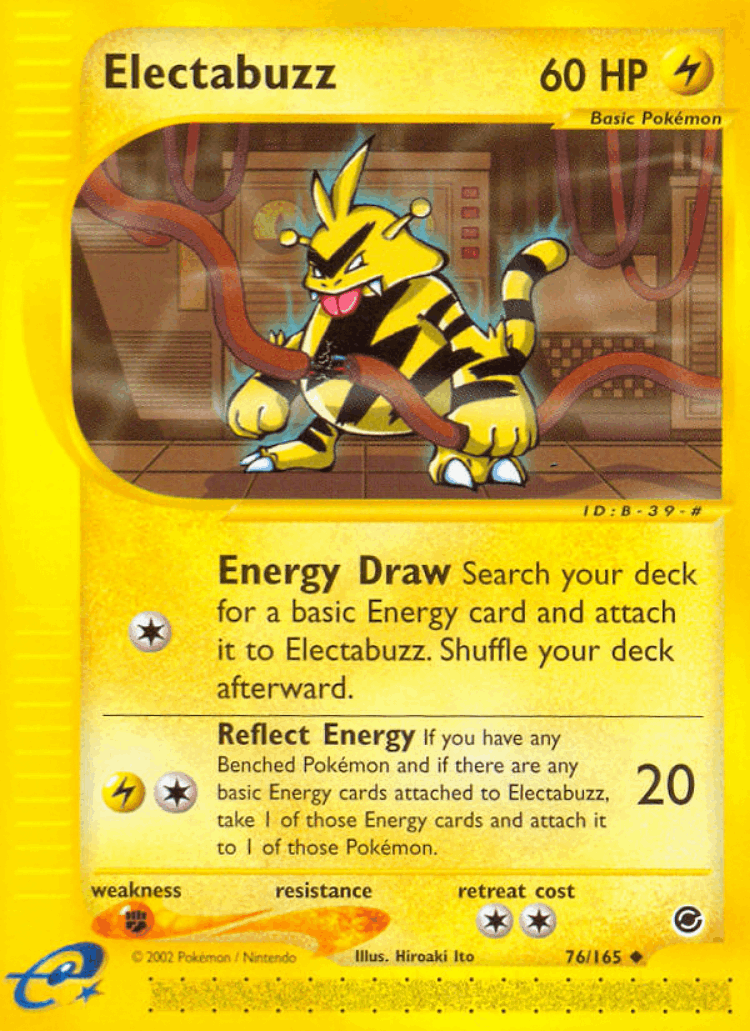 Electabuzz #76 from Expedition Base Set - Uncommon - Illustrated by Hiroaki Ito